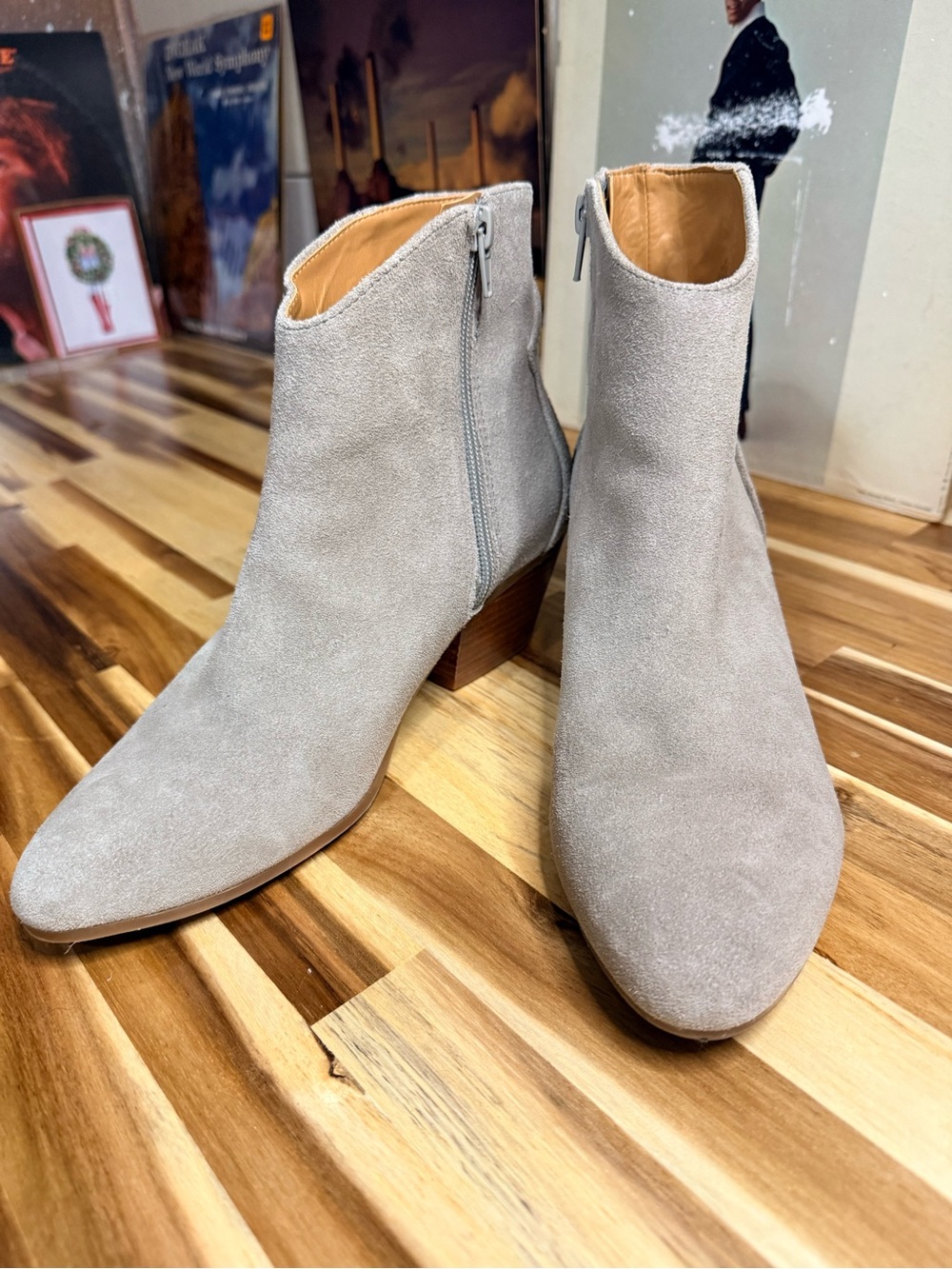 Women's Ankle Boots western festival leather fall cozy casual coquette party 8M
